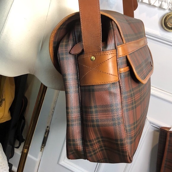 KRALPH LAUREN Plaid Crossbody Messenger Camp School College Computer Bag - Picture 14 of 17